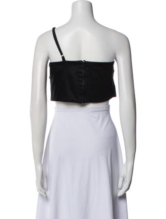 Just Bee Queen One-Shoulder Sleeveless Crop Top