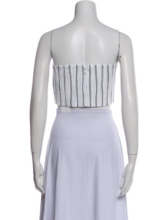 Just Bee Queen Striped Strapless Crop Top