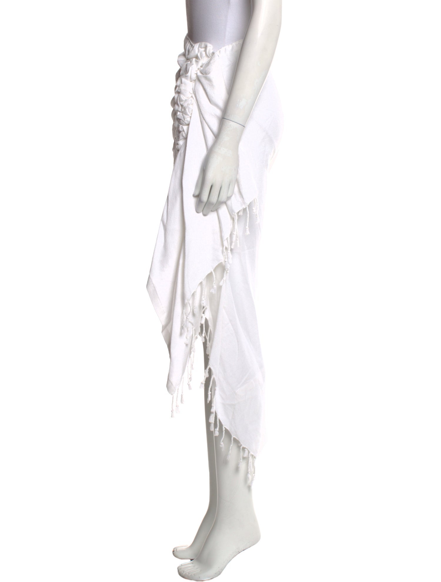 Just Bee Queen Fringe Trim Accent Midi Length Skirt