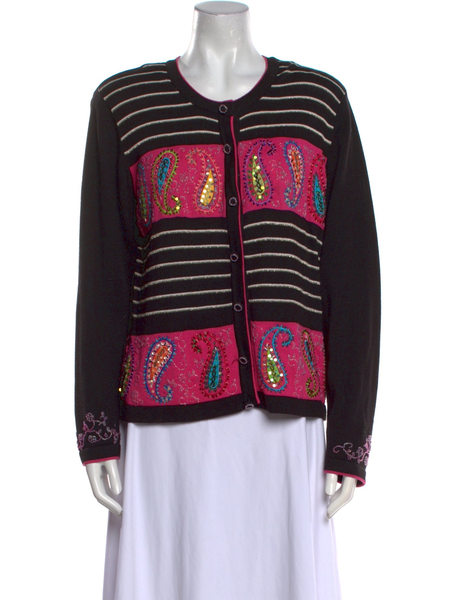 Just Bee Queen Printed Crew Neck Sweater