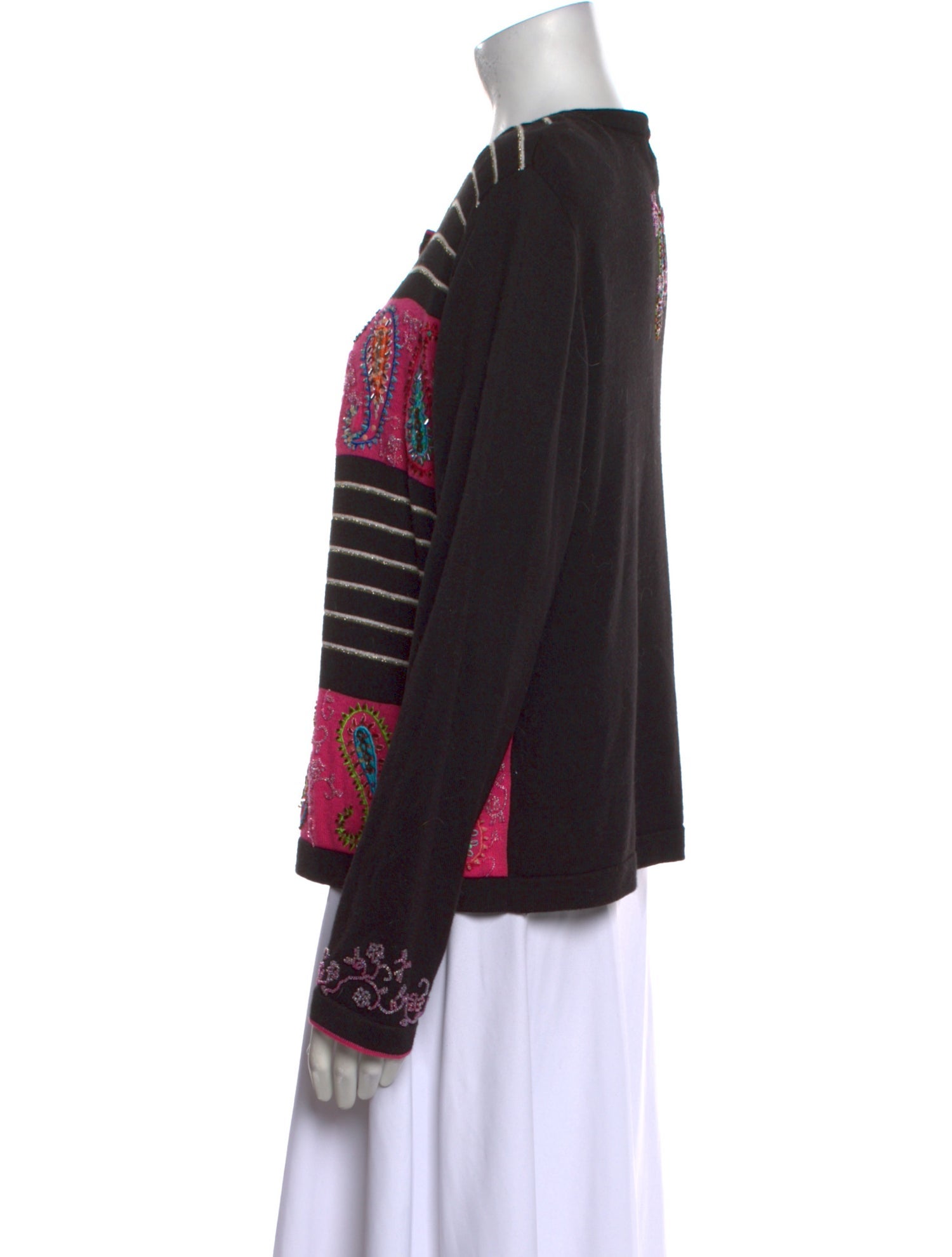 Just Bee Queen Printed Crew Neck Sweater