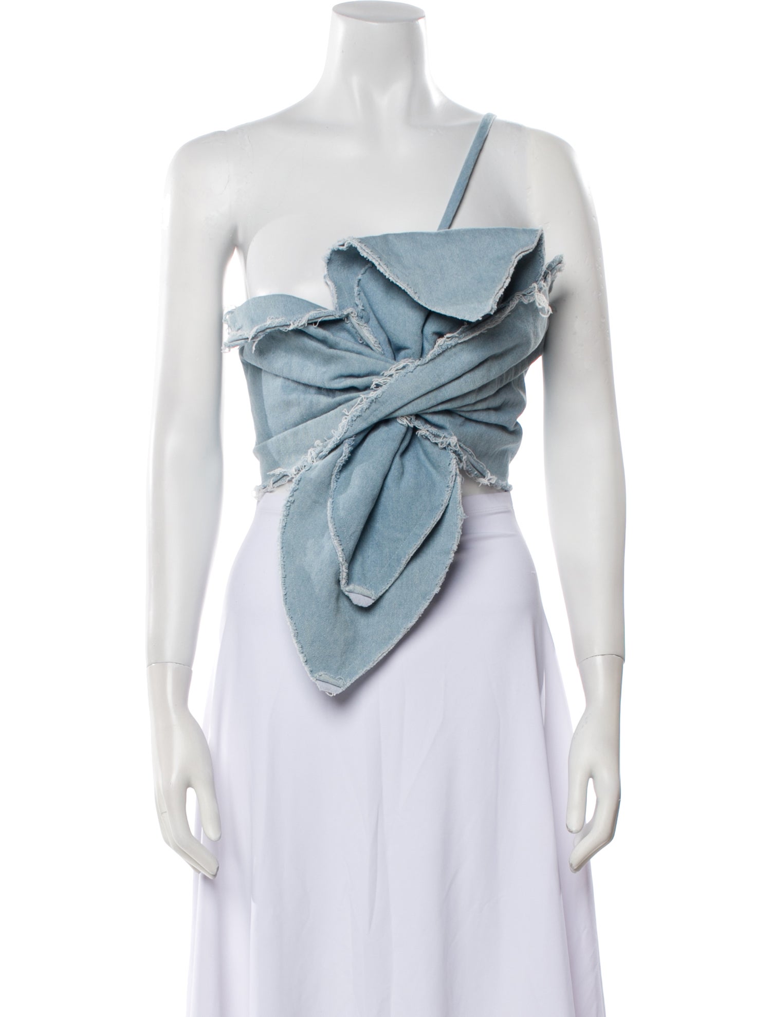 Just Bee Queen One-Shoulder Sleeveless Crop Top