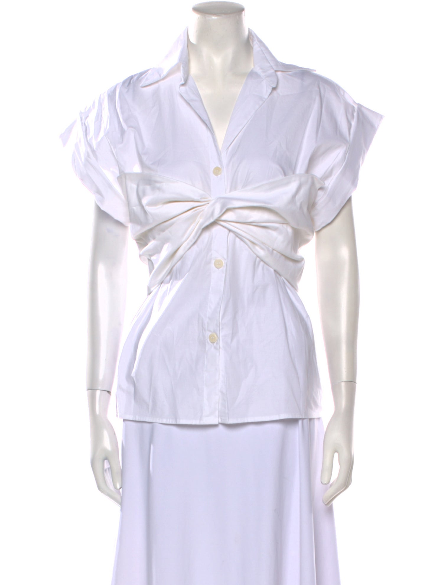 Just Bee Queen Short Sleeve Button-Up Top