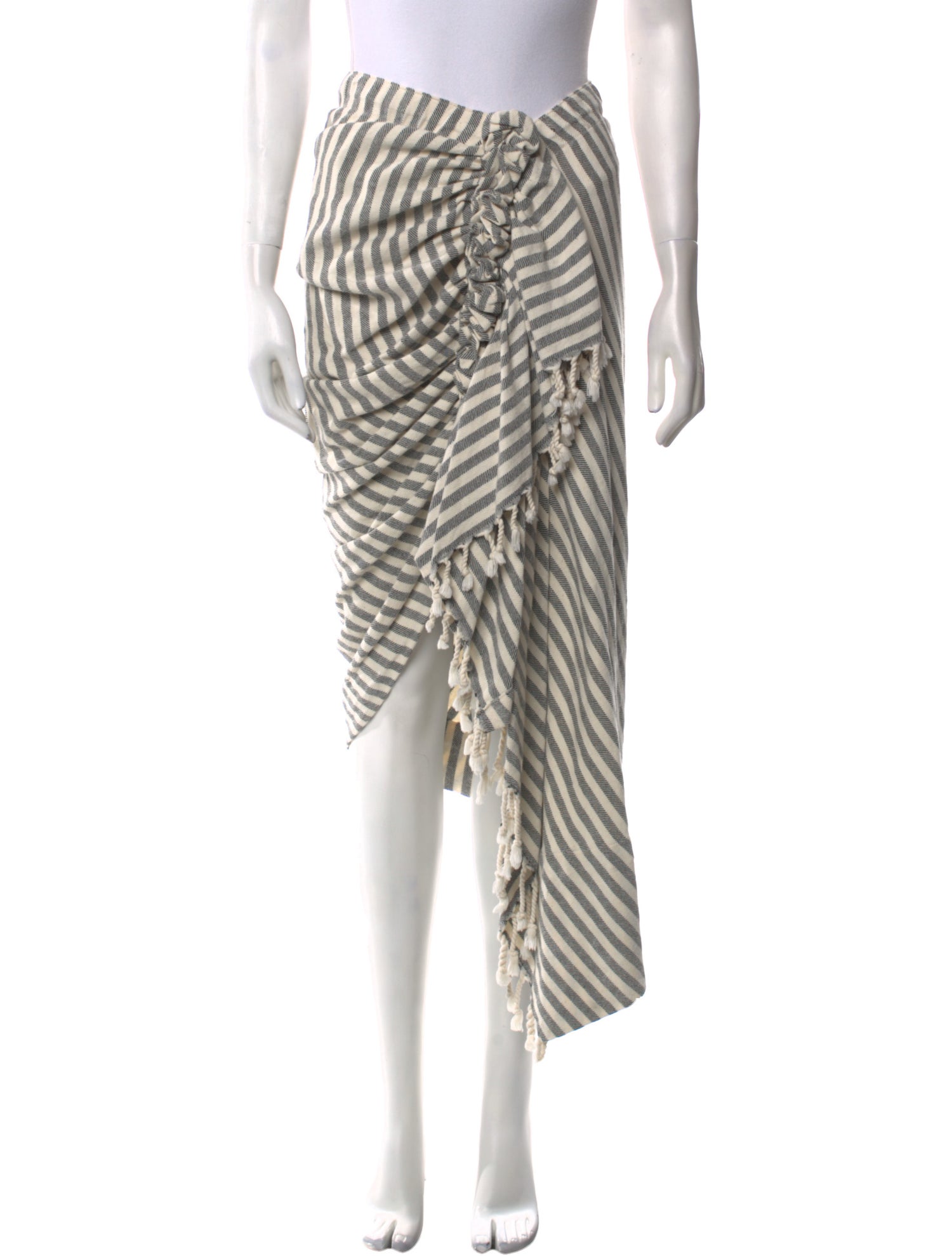 Just Bee Queen Striped Midi Length Skirt