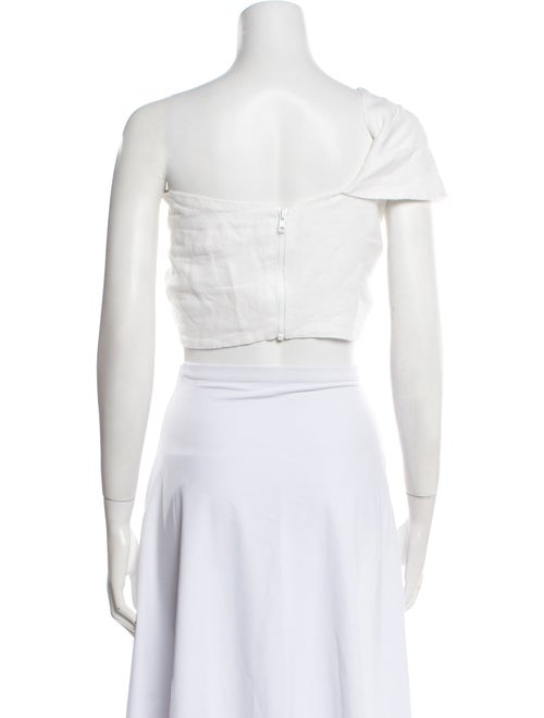 Just Bee Queen Linen Strapless Crop Top