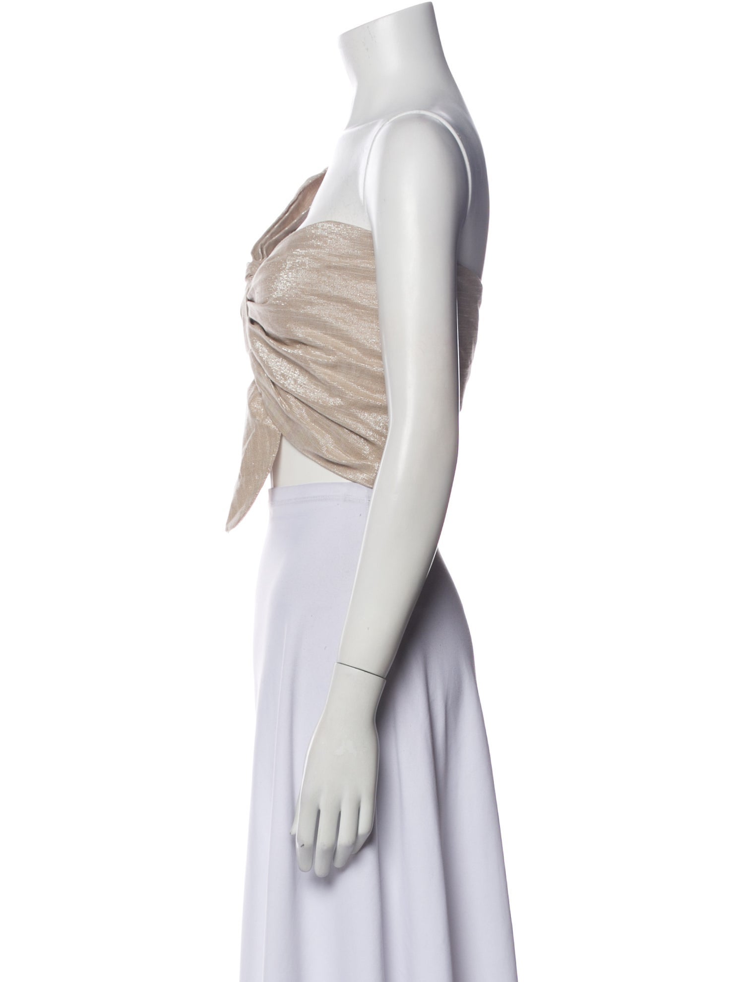 Just Bee Queen One-Shoulder Short Sleeve Crop Top w/ Tags