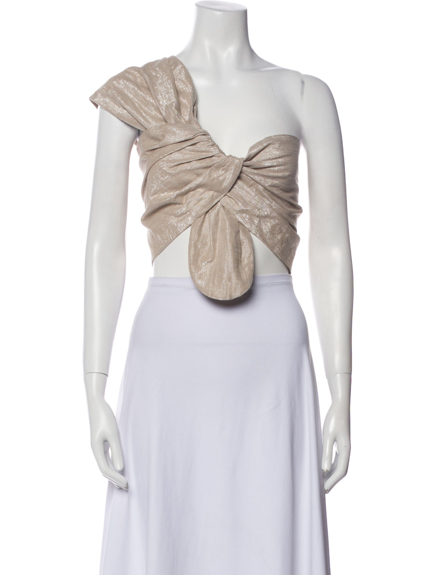 Just Bee Queen One-Shoulder Sleeveless Crop Top w/ Tags