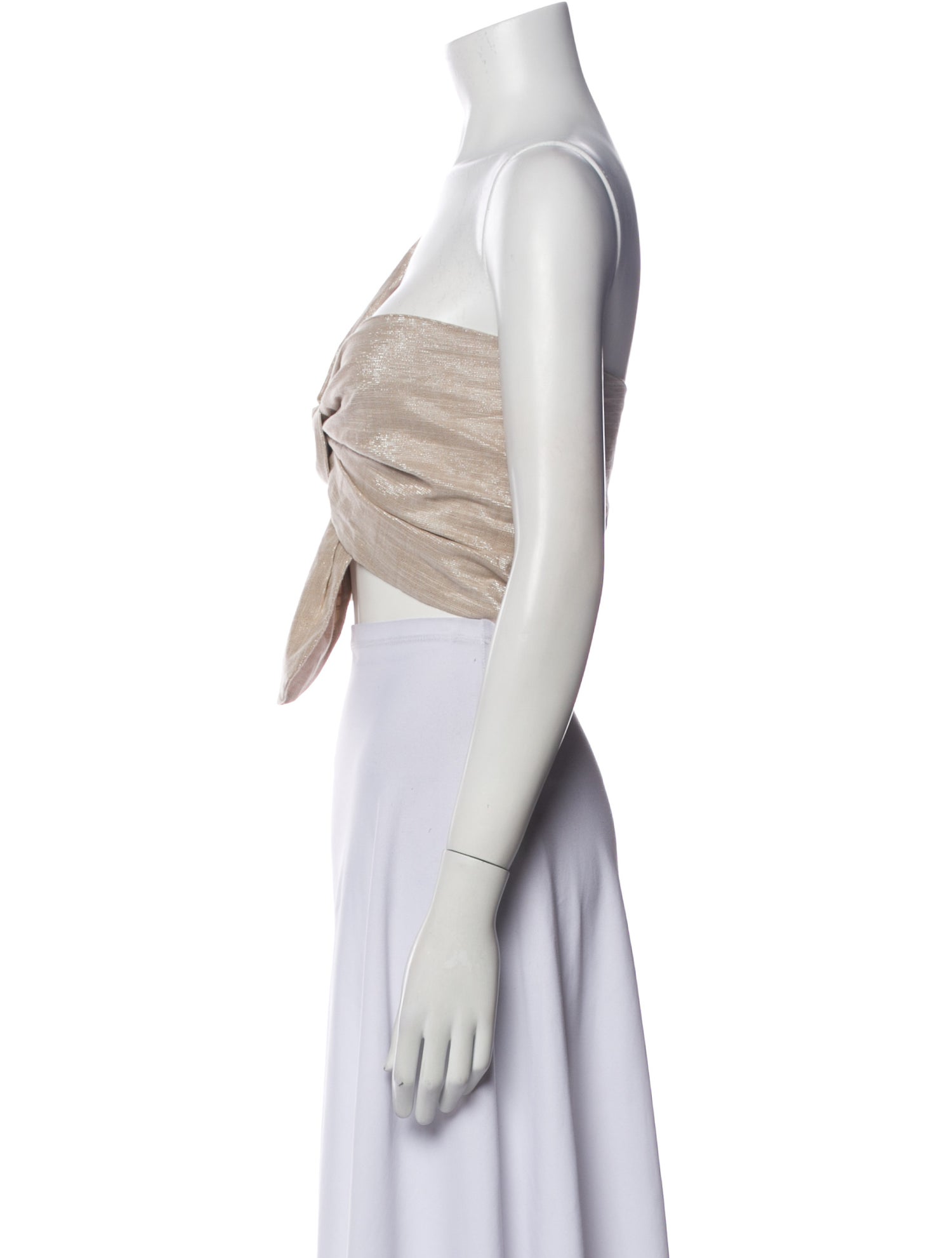 Just Bee Queen One-Shoulder Sleeveless Crop Top w/ Tags