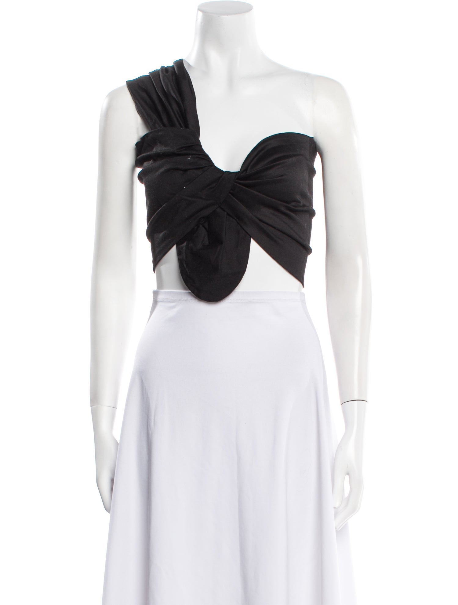 Just Bee Queen One-Shoulder Sleeveless Crop Top