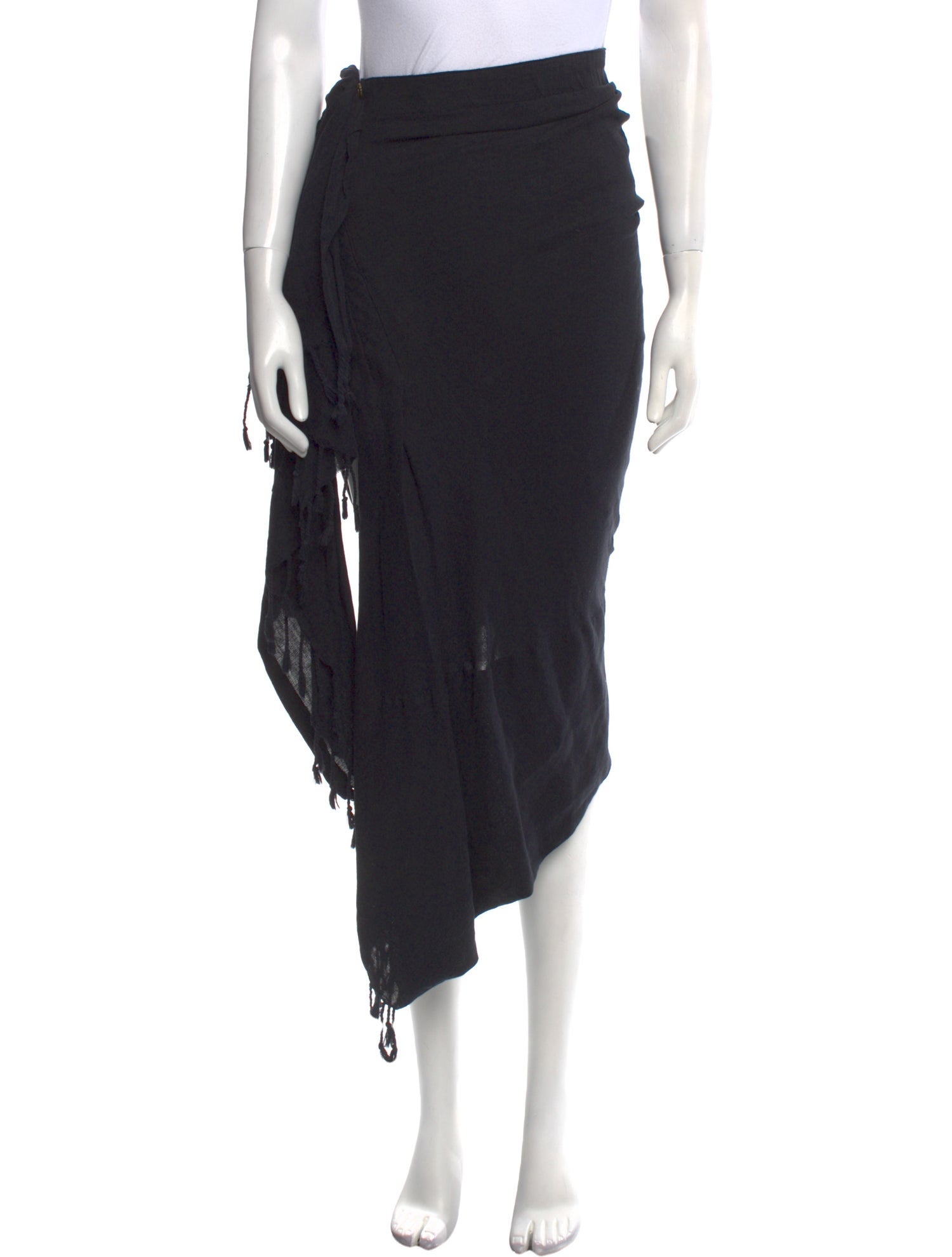 Just Bee Queen Ruffle Embellishment Midi Length Skirt