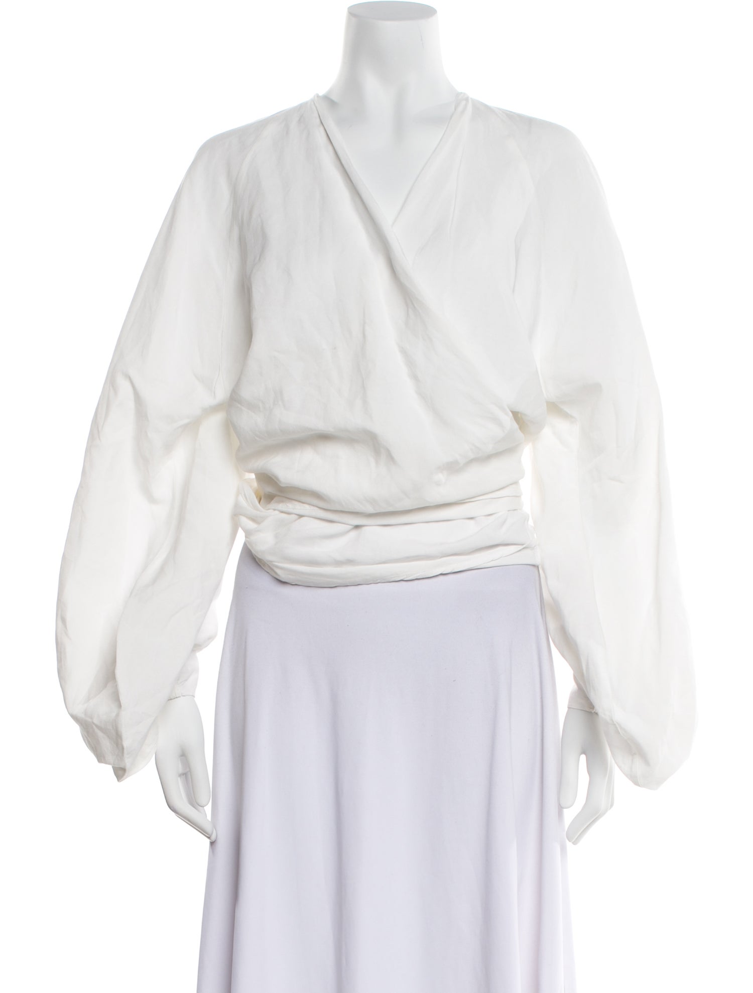 Just Bee Queen Linen V-Neck Blouse