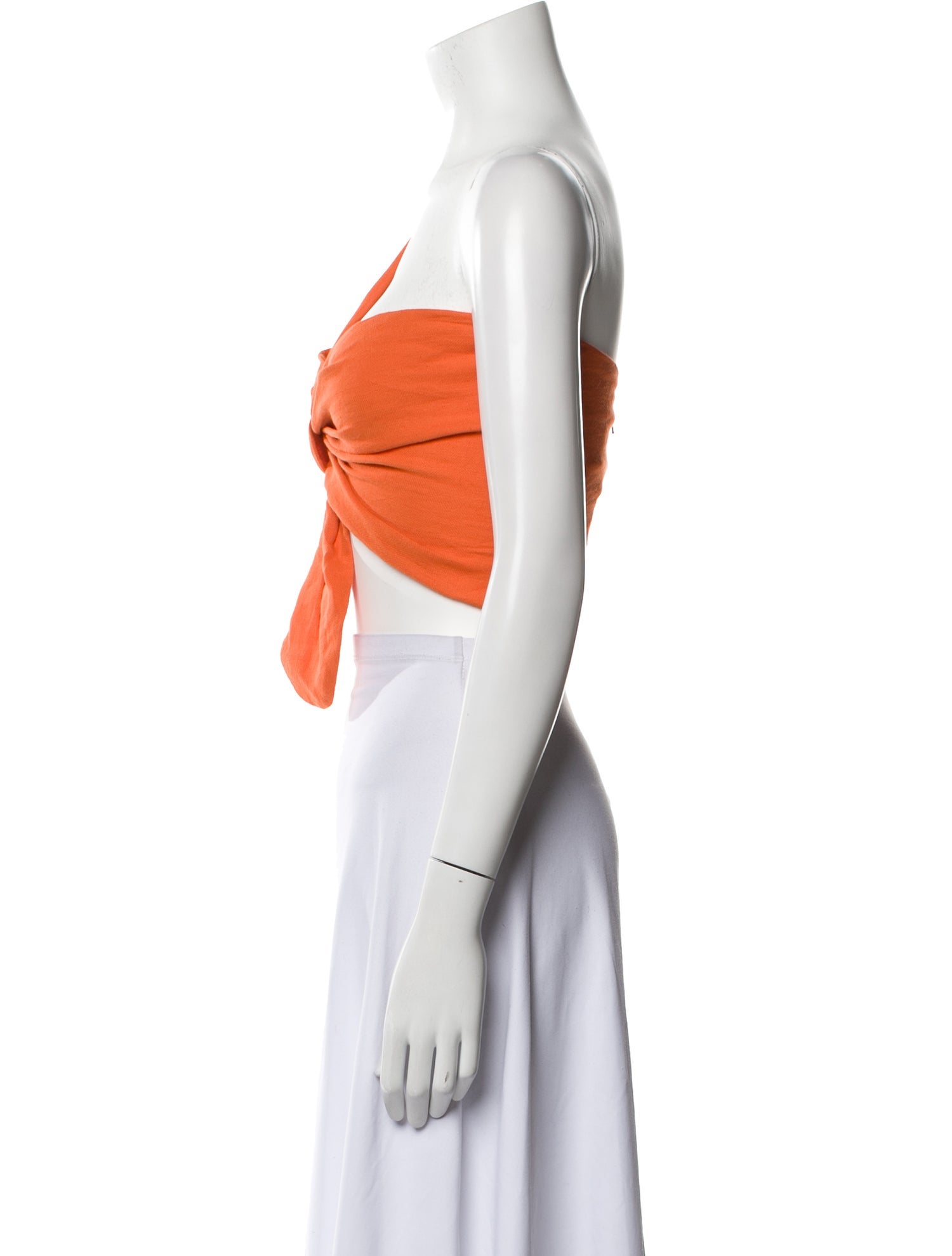 Just Bee Queen Linen One-Shoulder Crop Top w/ Tags