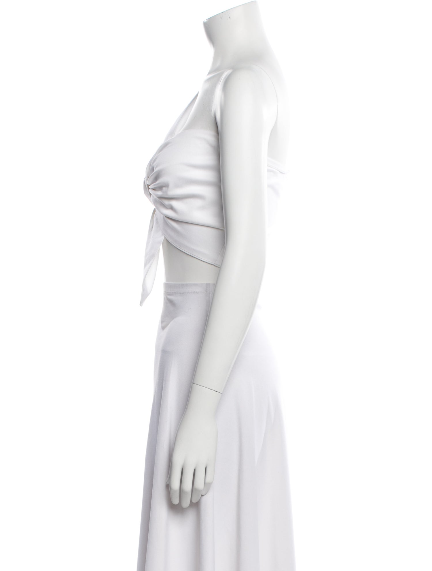 Just Bee Queen Strapless Short Sleeve Crop Top