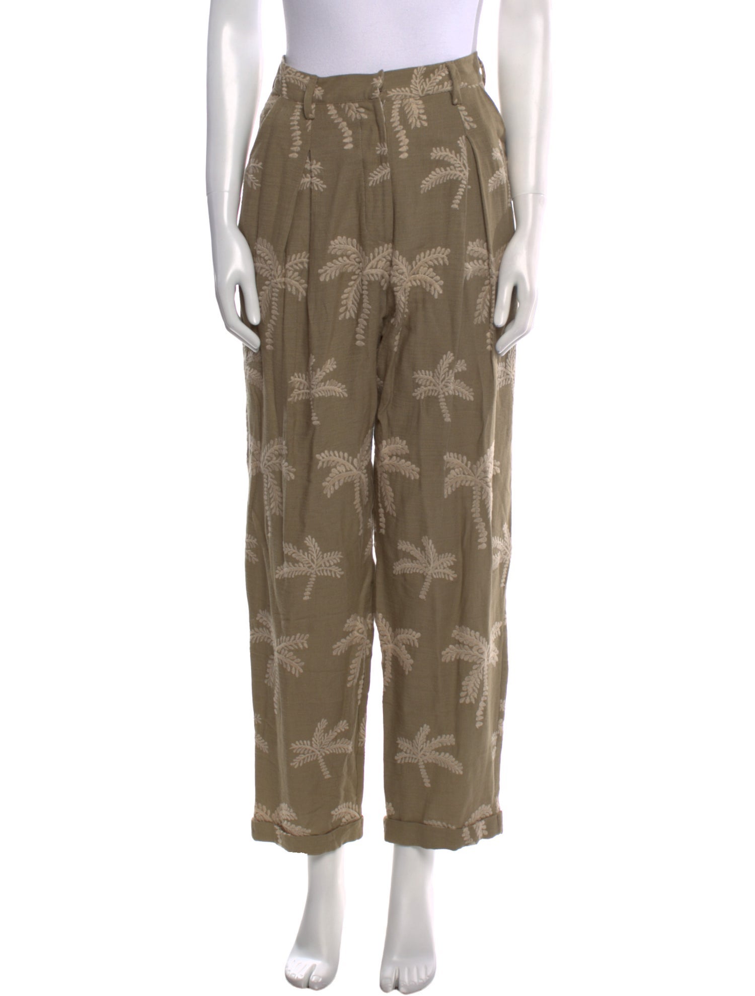 Just Bee Queen Printed Straight Leg Pants