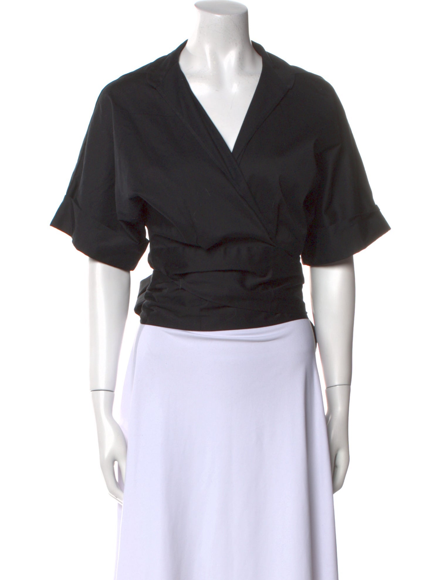 Just Bee Queen V-Neck Short Sleeve Crop Top w/ Tags