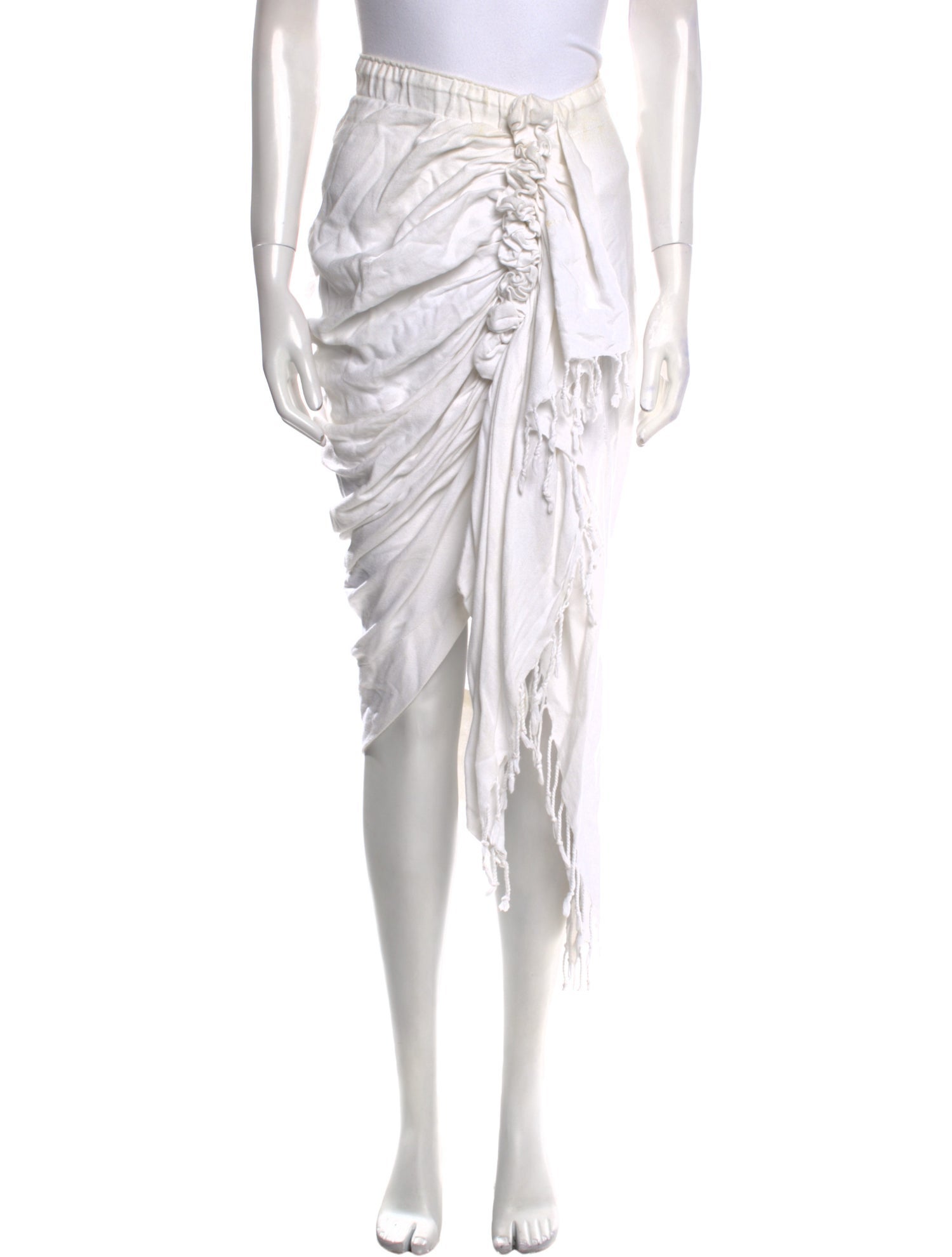 Just Bee Queen Pleated Accents Midi Length Skirt