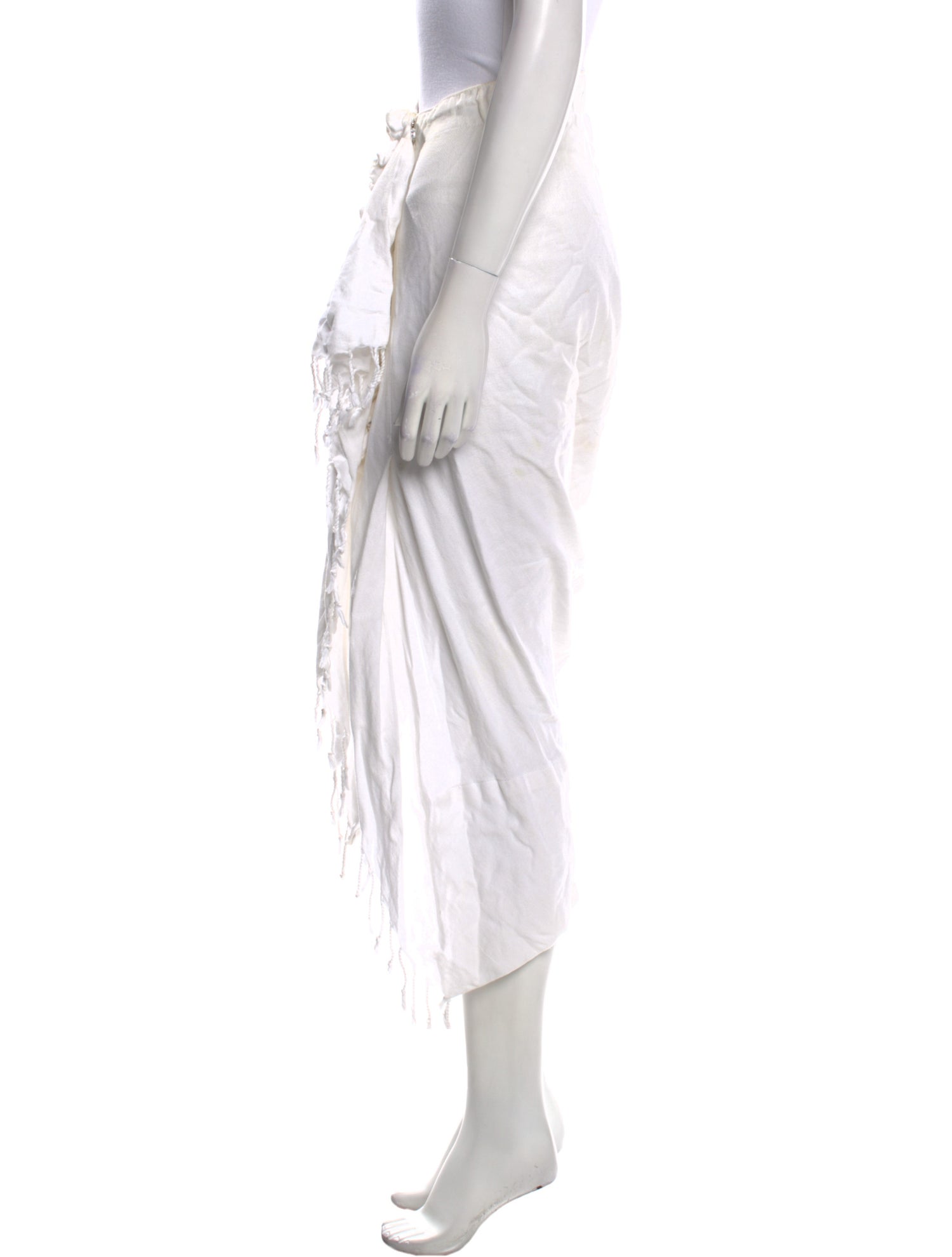 Just Bee Queen Pleated Accents Midi Length Skirt