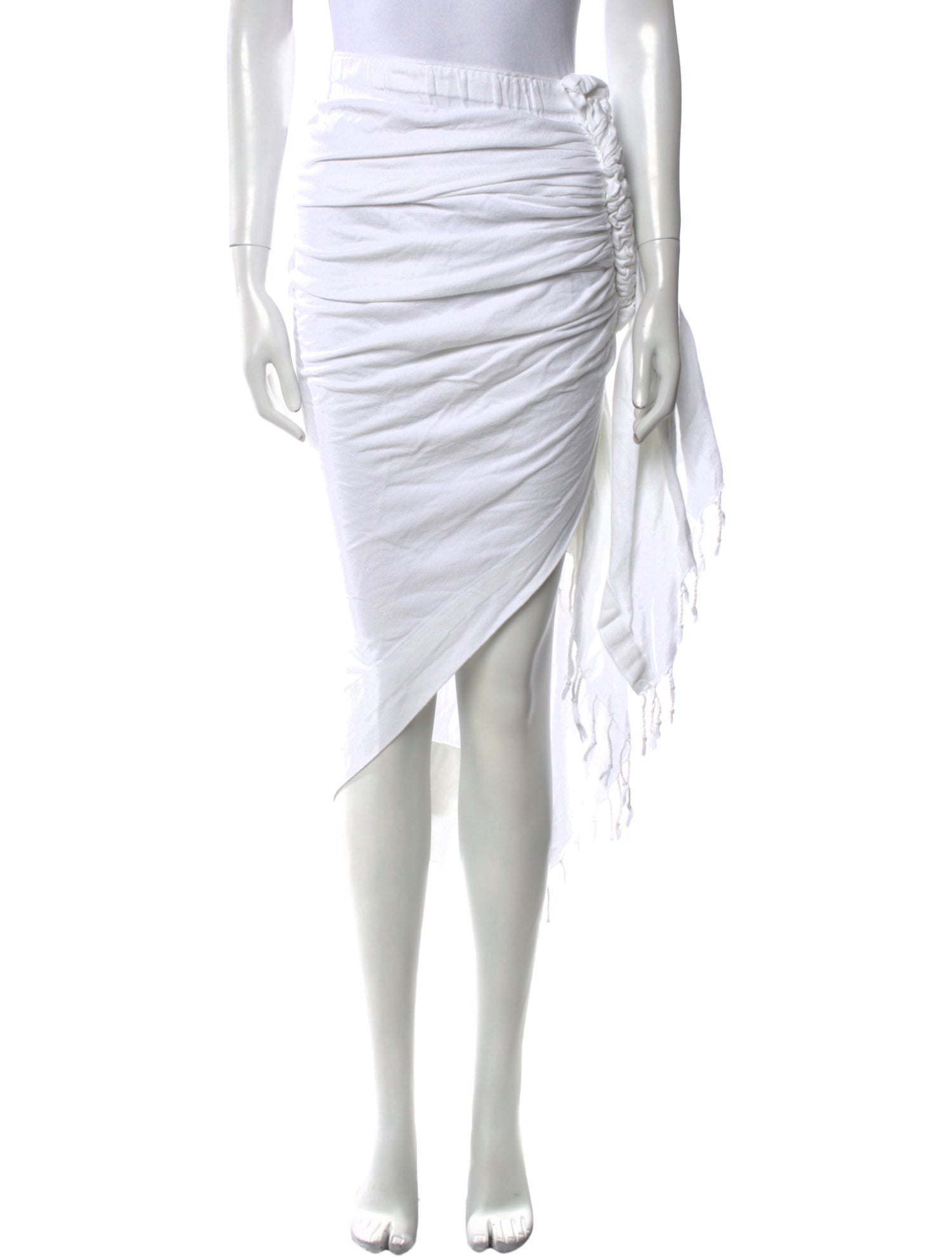 Just Bee Queen Pleated Accents Midi Length Skirt