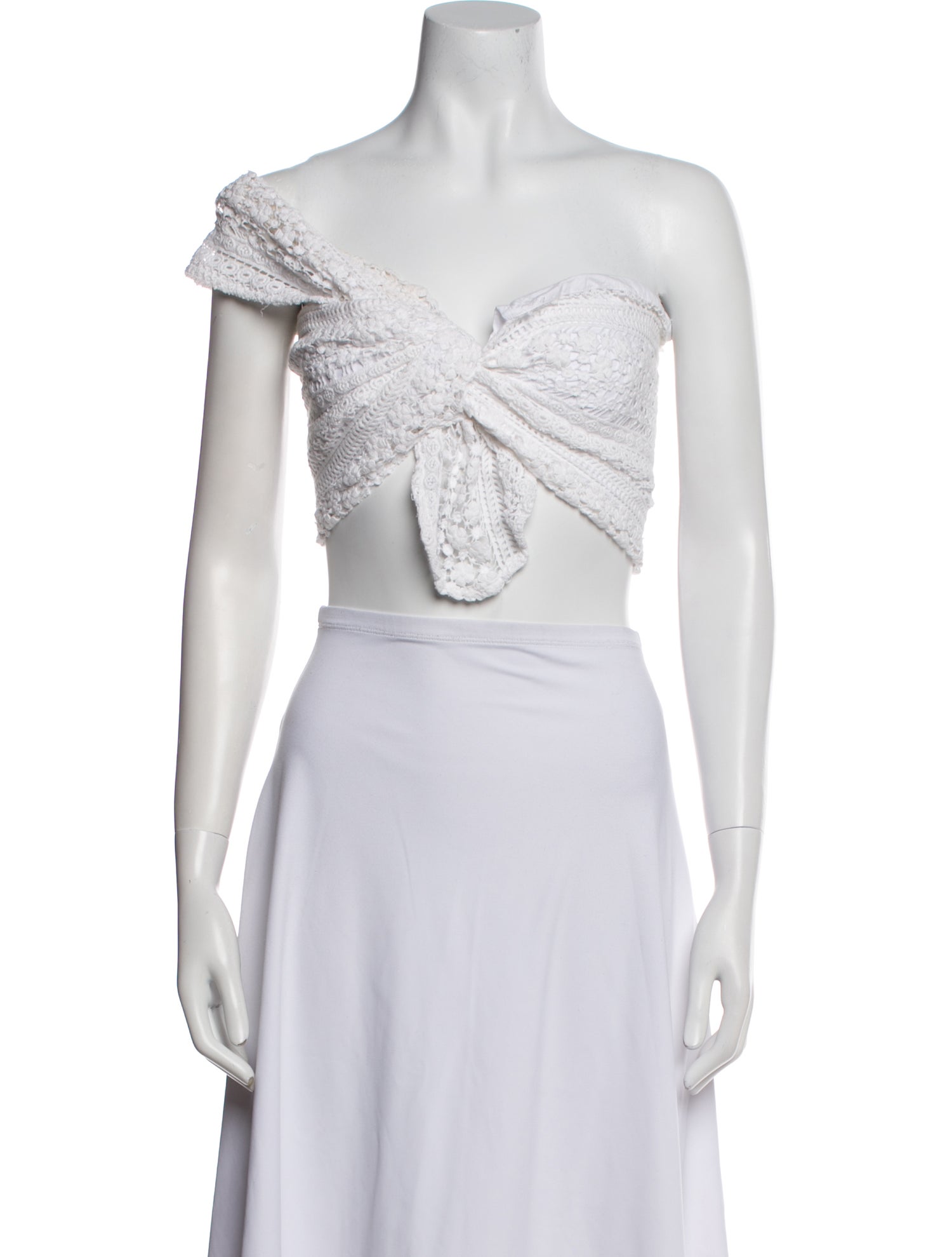 Just Bee Queen One-Shoulder Sleeveless Crop Top