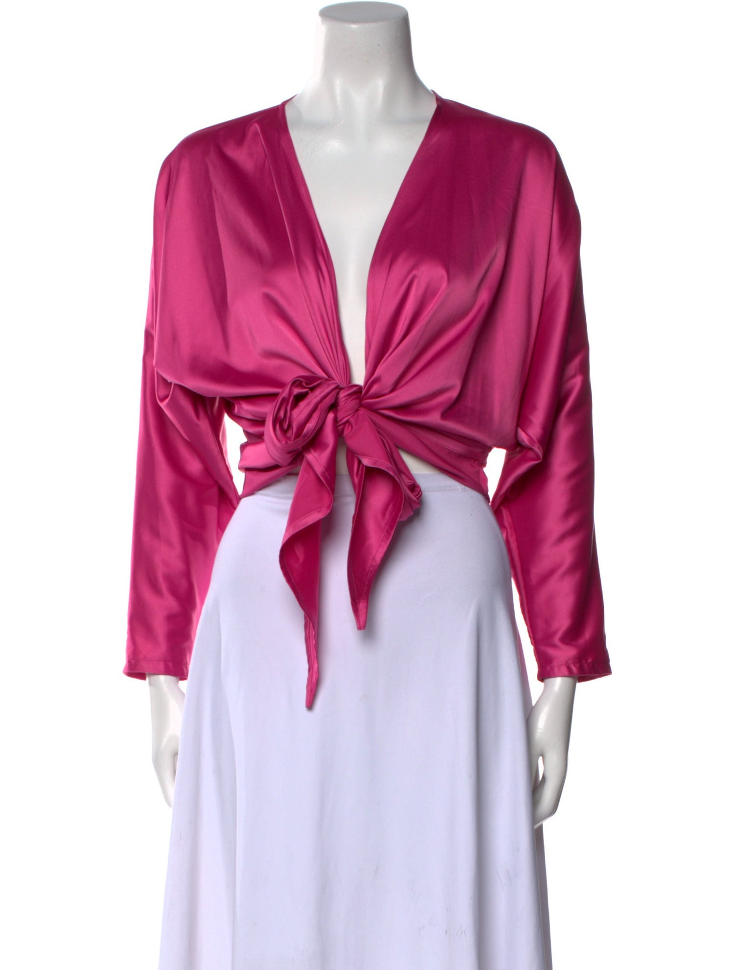 Just Bee Queen V-Neck Long Sleeve Crop Top