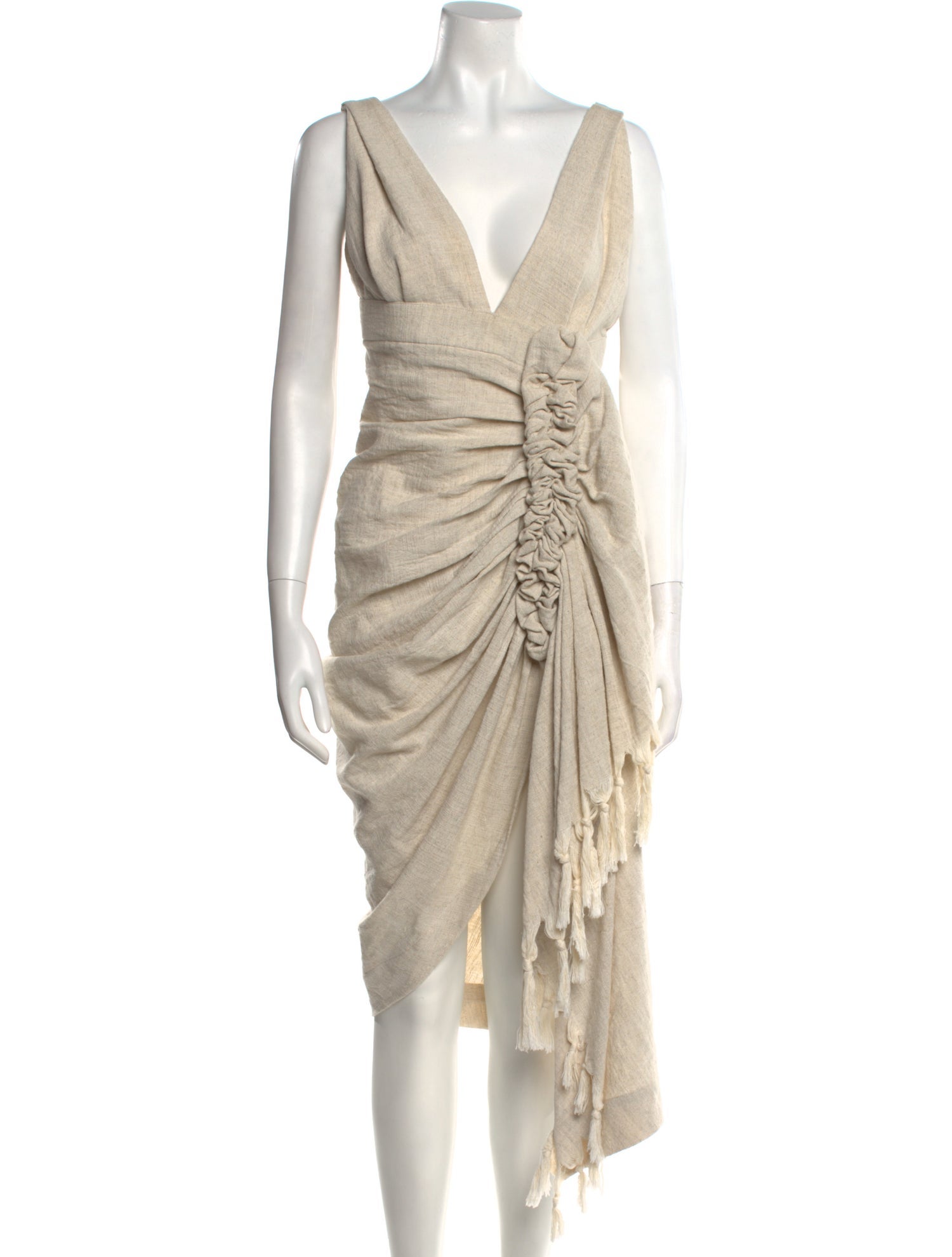 Just Bee Queen V-Neck Midi Length Dress