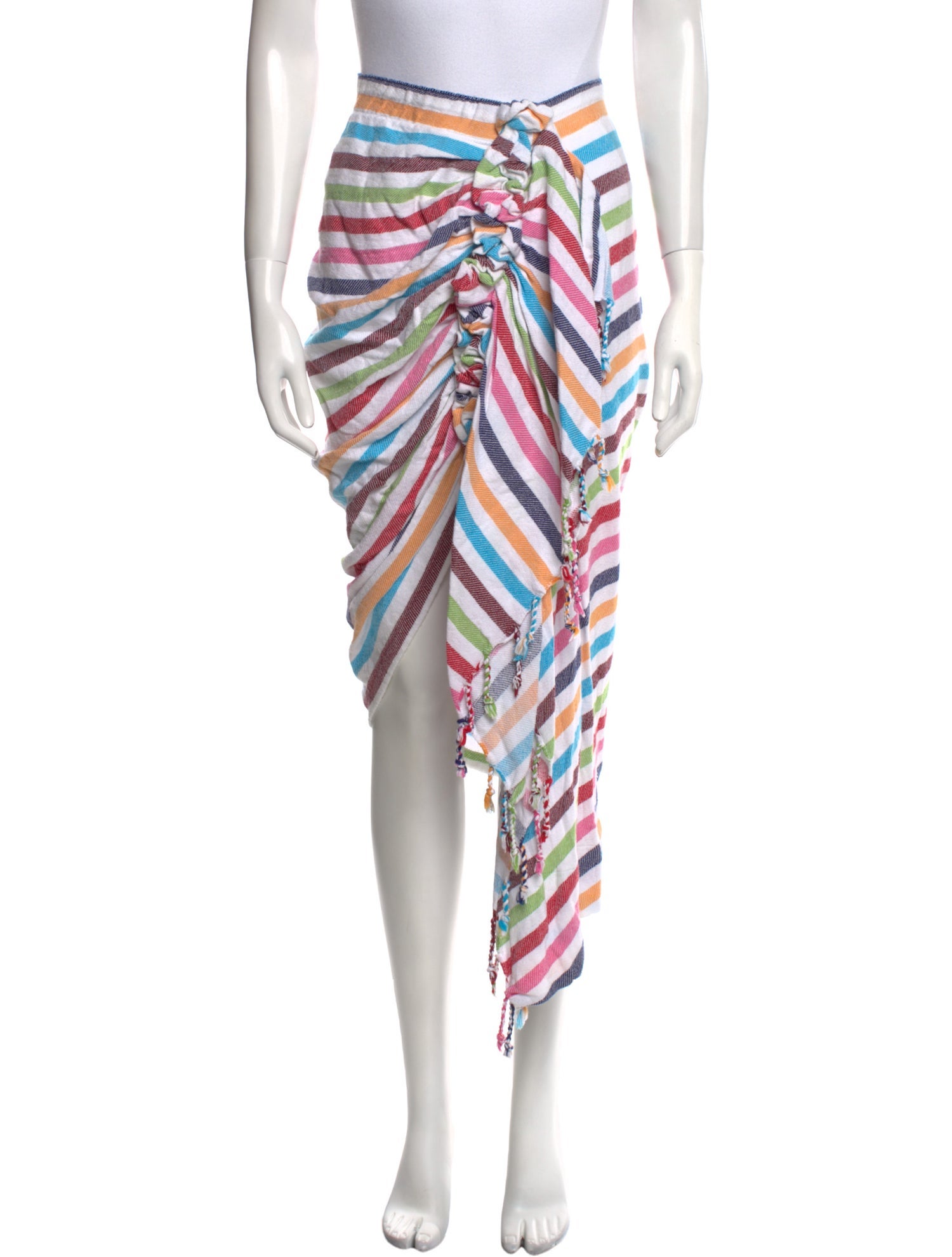 Just Bee Queen Striped Midi Length Skirt