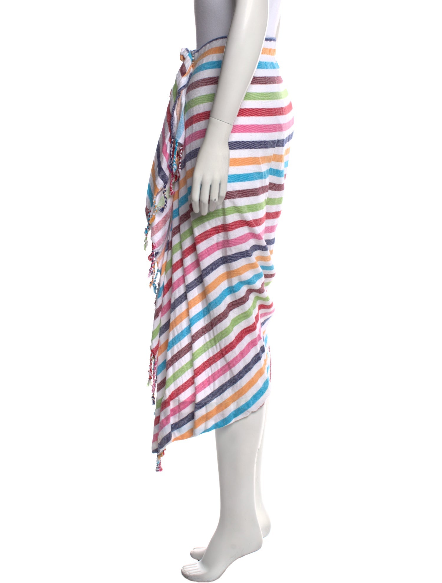 Just Bee Queen Striped Midi Length Skirt