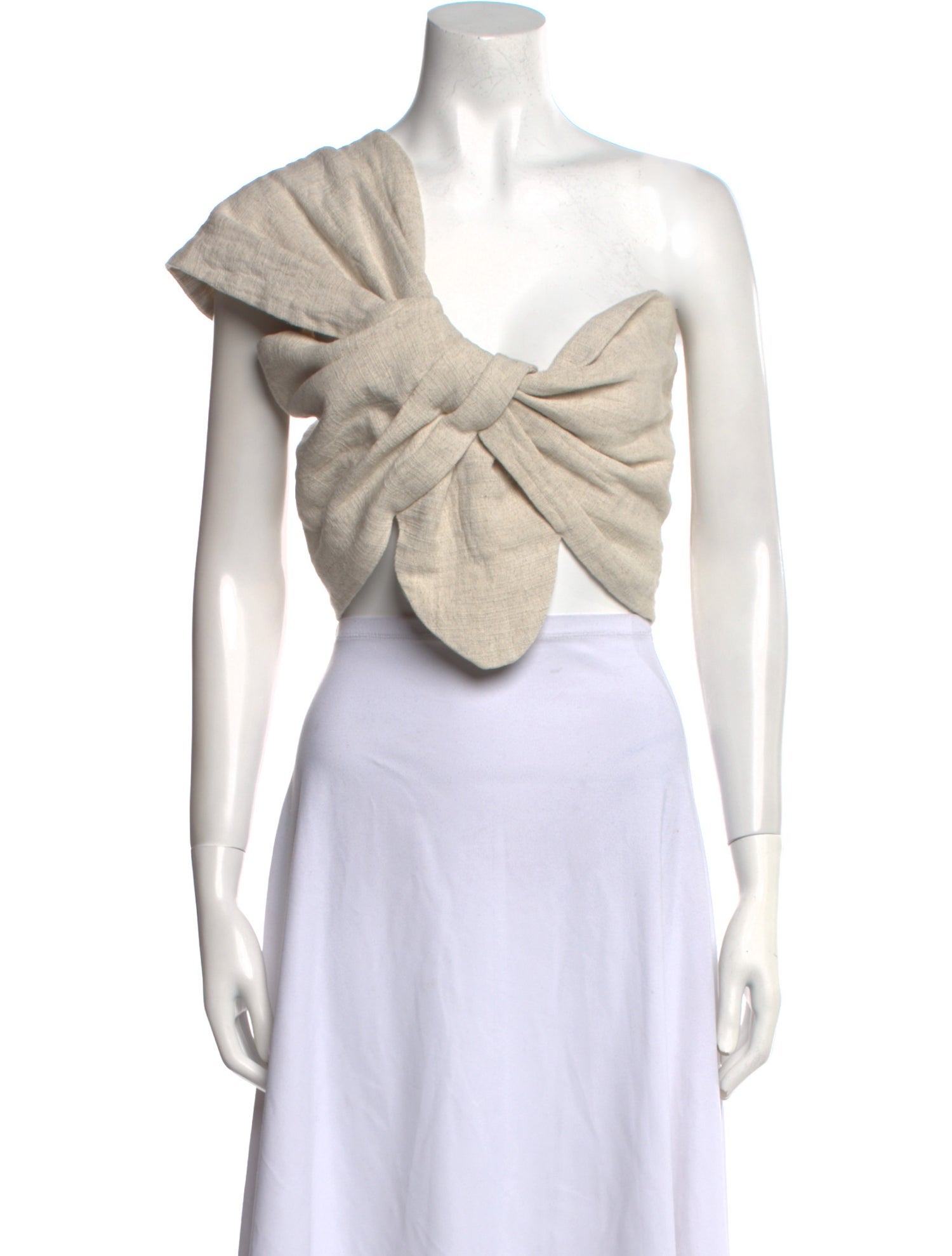 Just Bee Queen One-Shoulder Sleeveless Crop Top w/ Tags