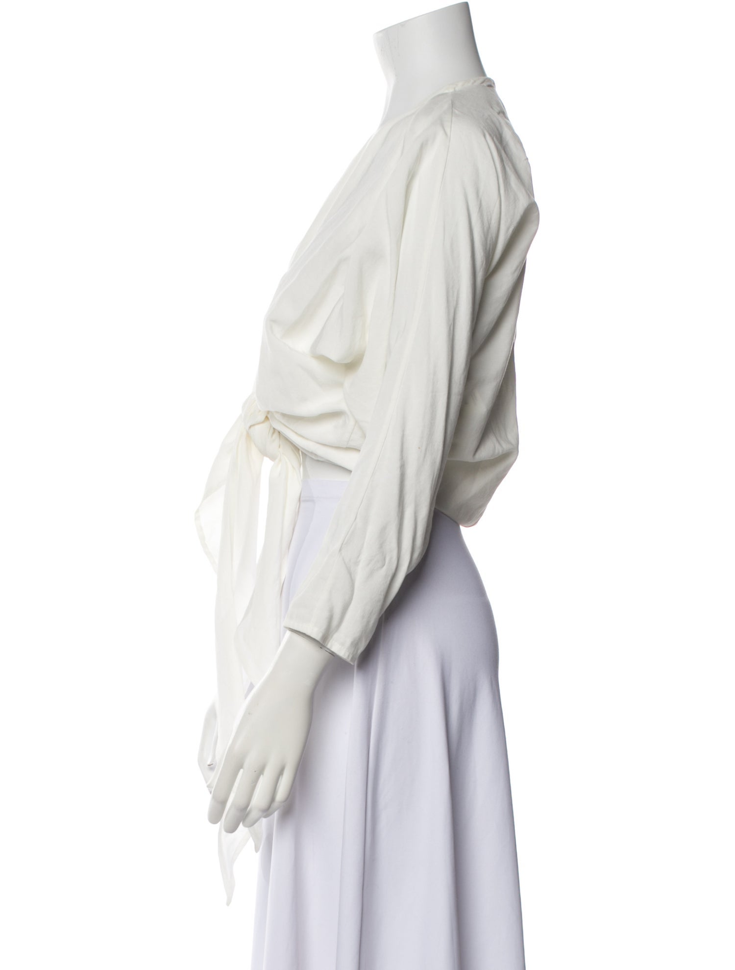 Just Bee Queen V-Neck Three-Quarter Sleeve Crop Top