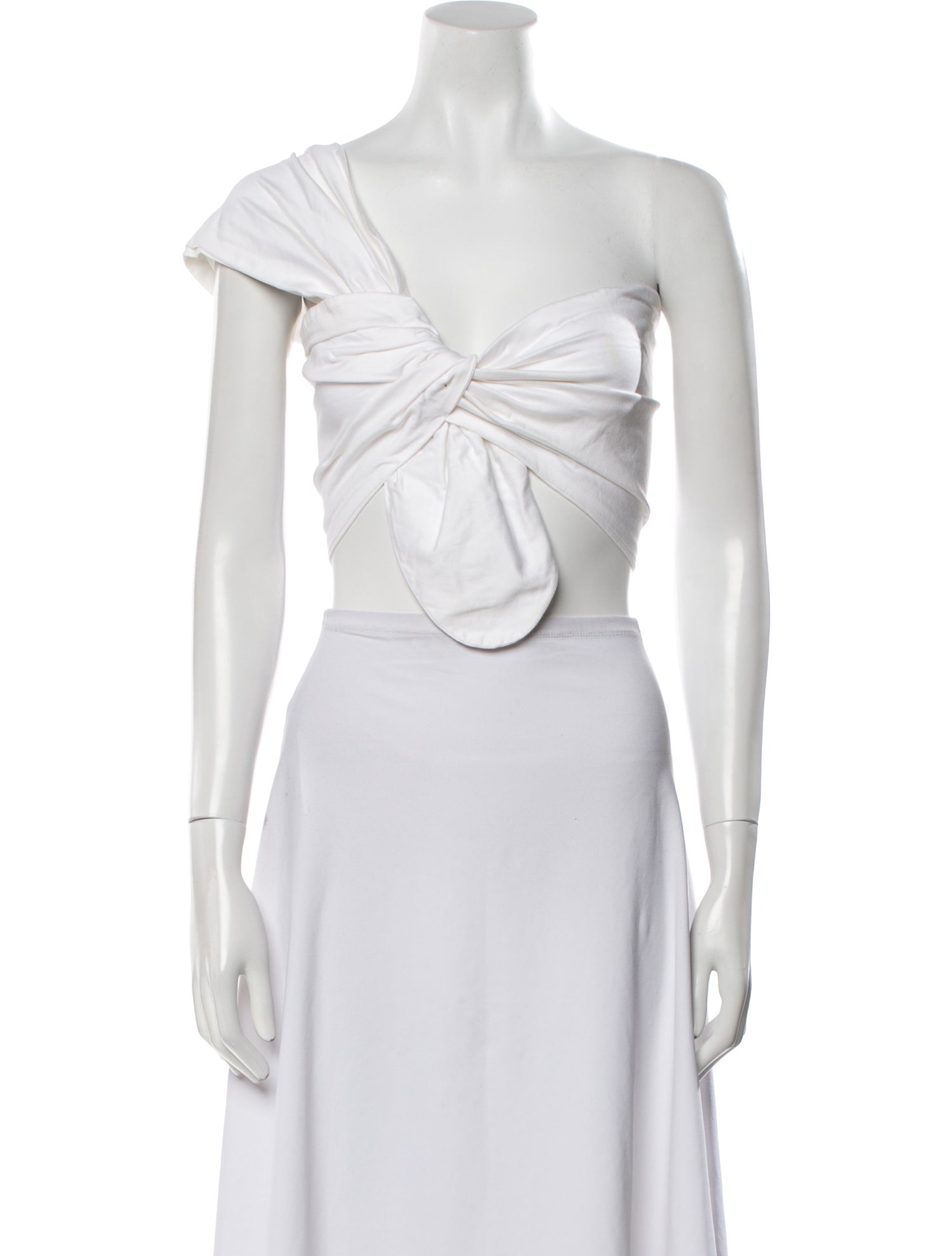 Just Bee Queen One-Shoulder Sleeveless Crop Top