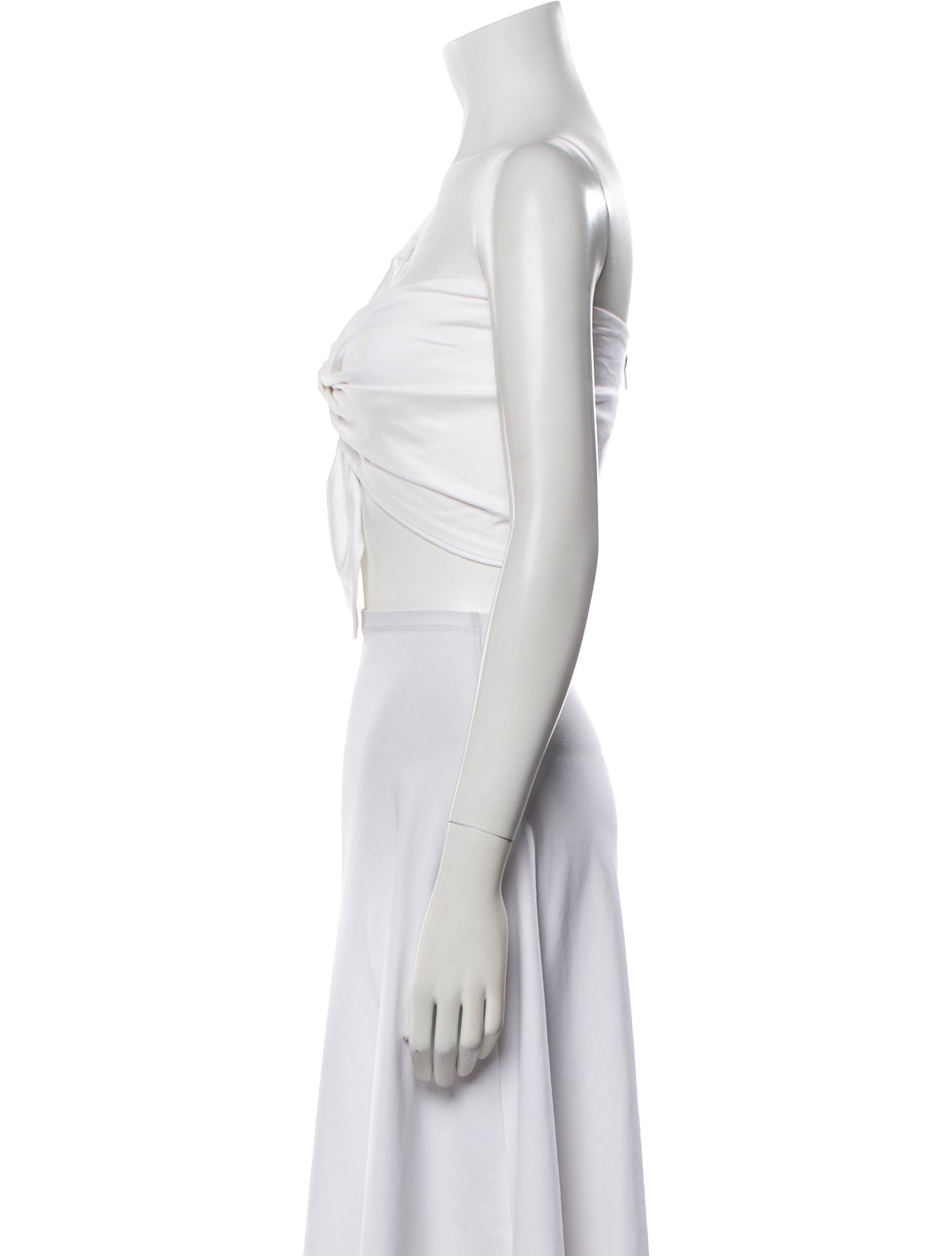 Just Bee Queen One-Shoulder Sleeveless Crop Top