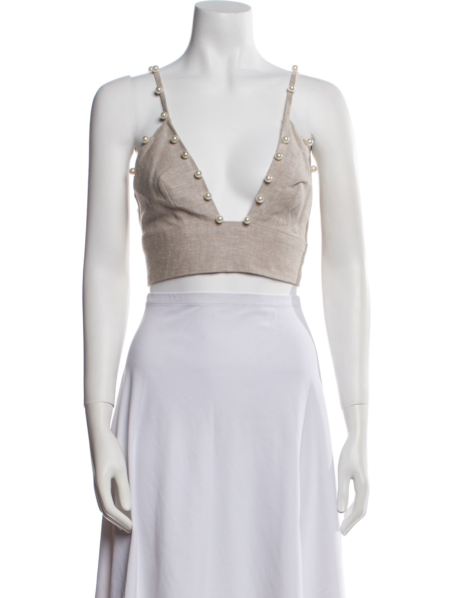 Just Bee Queen V-Neck Sleeveless Crop Top w/ Tags