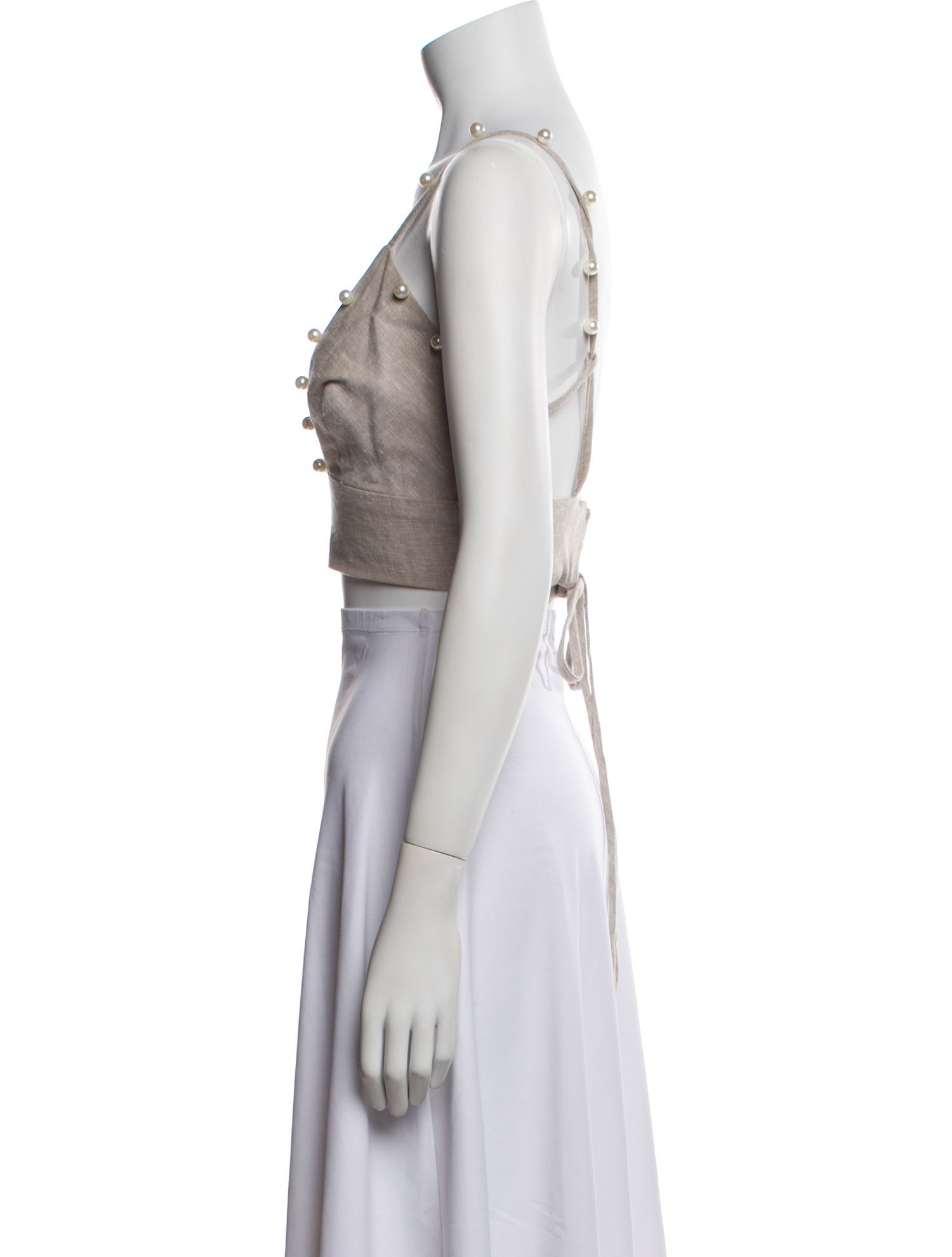 Just Bee Queen V-Neck Sleeveless Crop Top w/ Tags