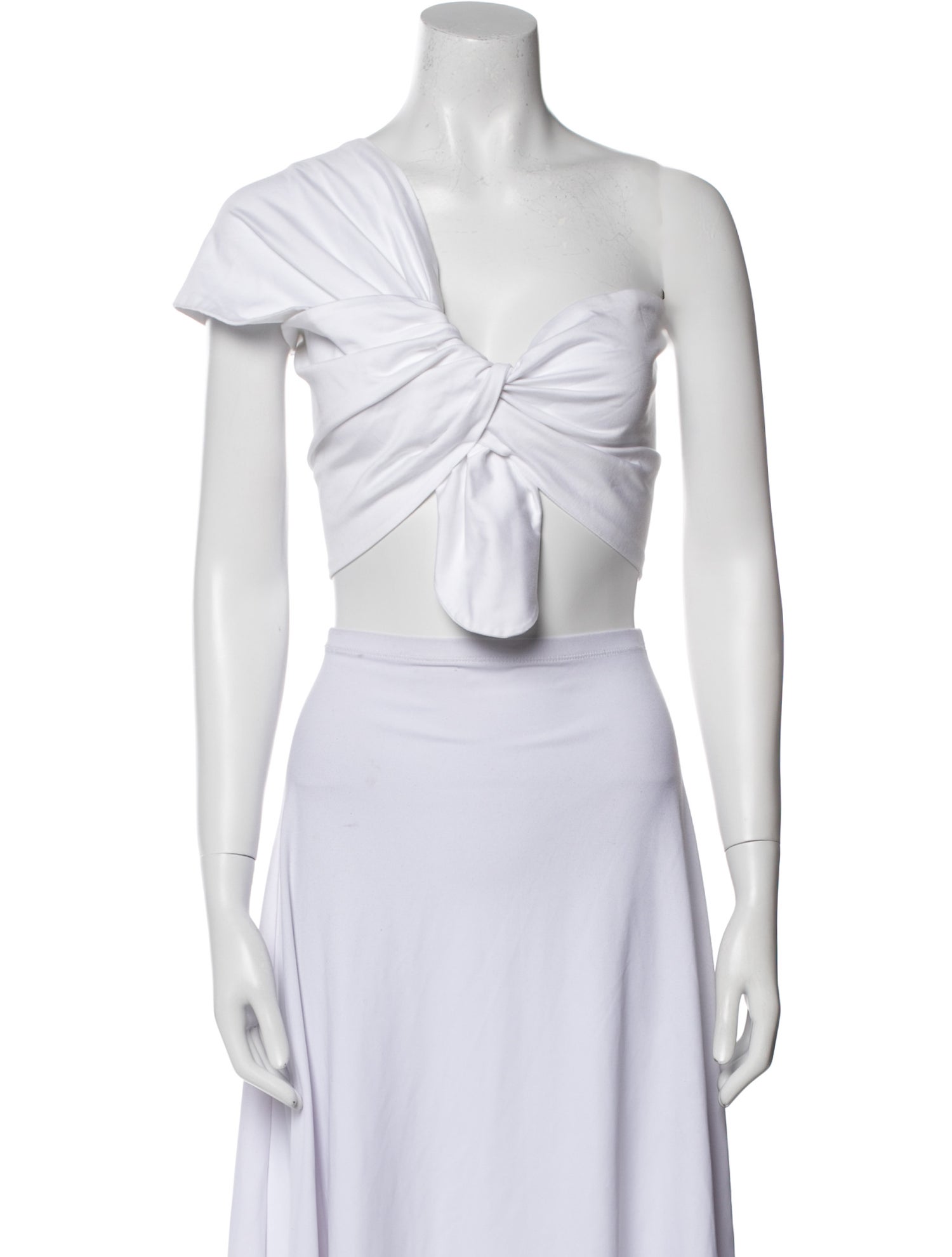 Just Bee Queen One-Shoulder Sleeveless Crop Top