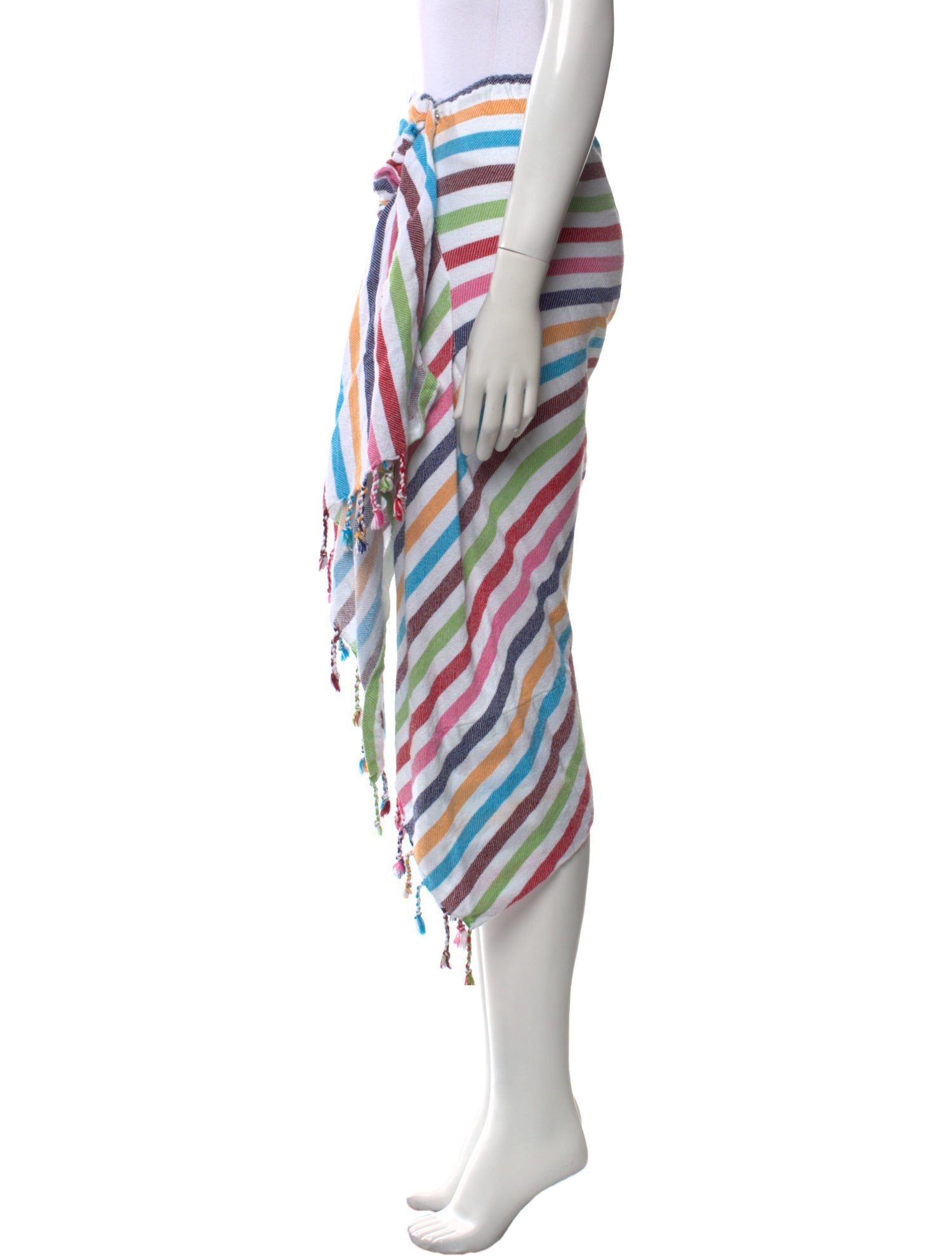 Just Bee Queen Striped Midi Length Skirt