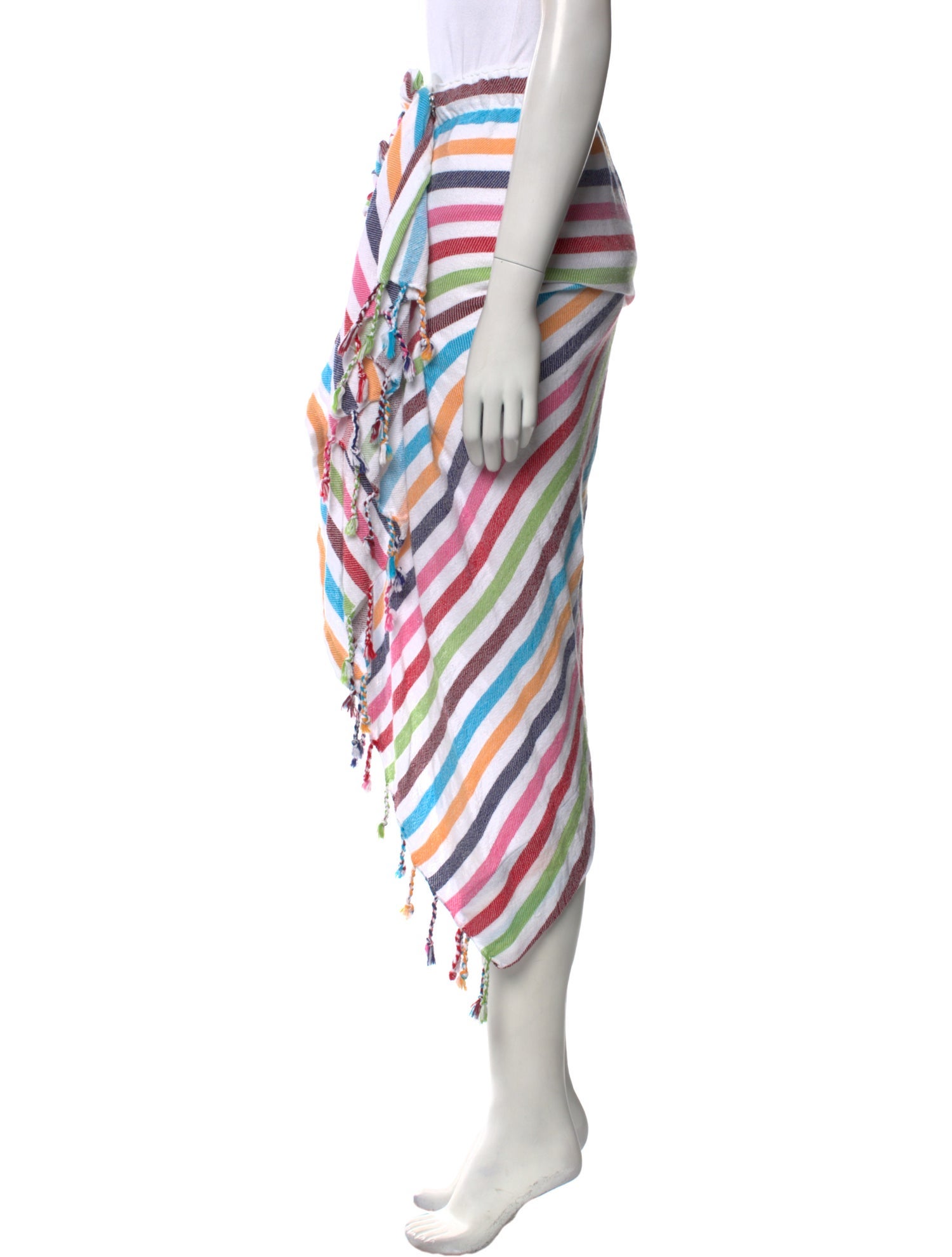 Just Bee Queen Striped Midi Length Skirt