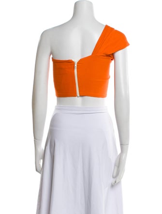 Just Bee Queen Linen One-Shoulder Crop Top