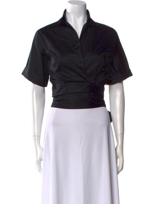 Just Bee Queen V-Neck Short Sleeve Crop Top