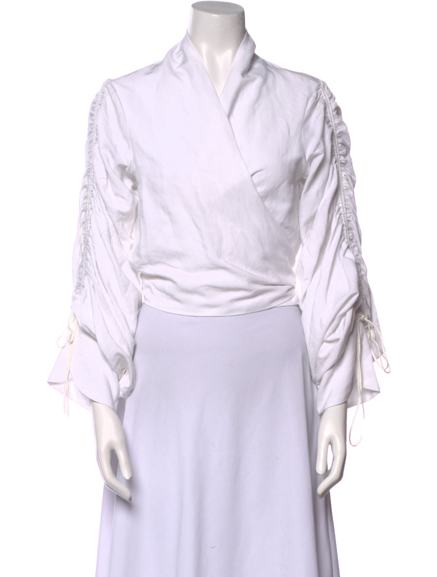 Just Bee Queen V-Neck Three-Quarter Sleeve Crop Top w/ Tags