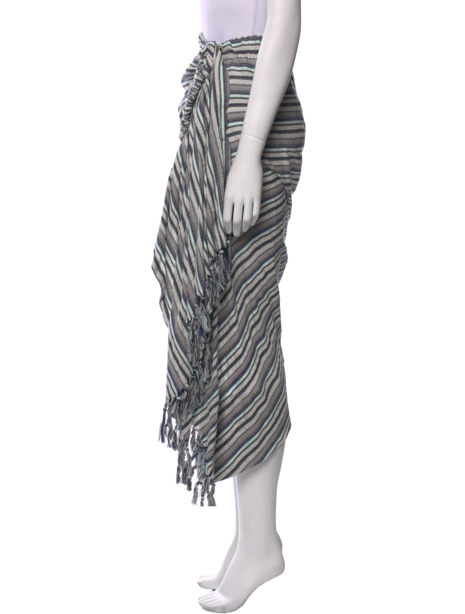 Just Bee Queen Striped Midi Length Skirt