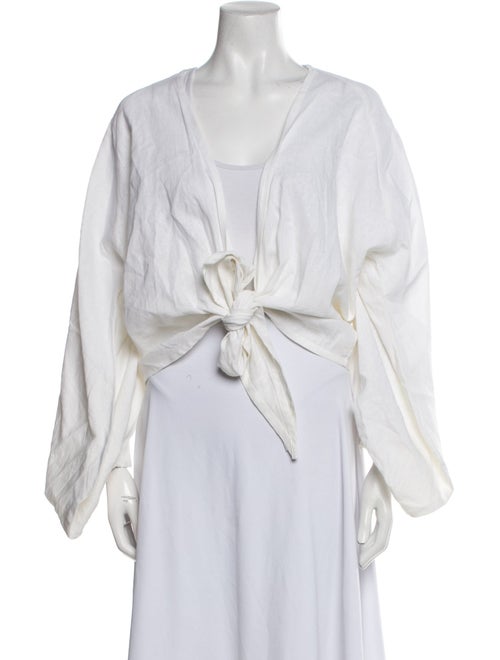 Just Bee Queen V-Neck Long Sleeve Crop Top