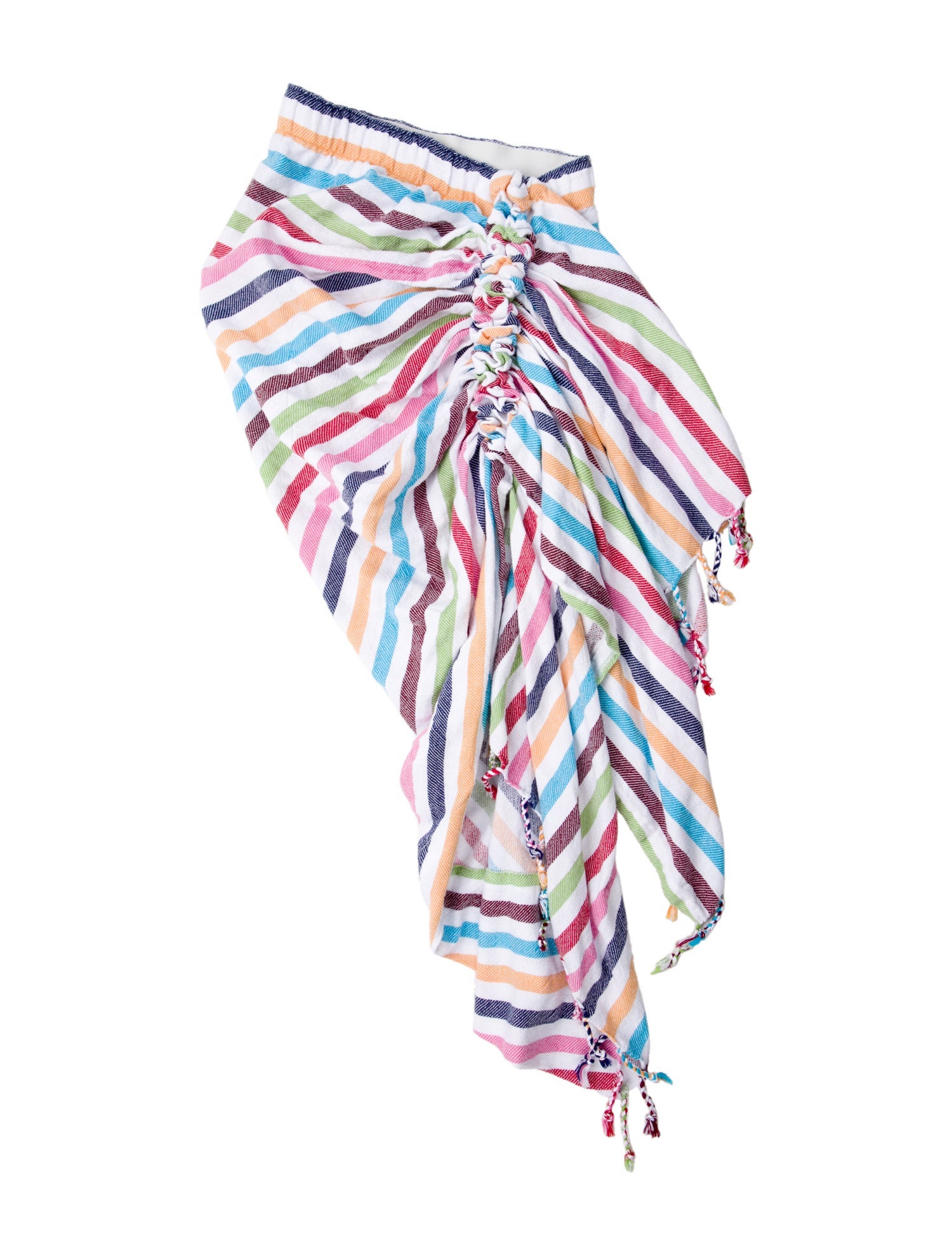 Just Bee Queen Striped Pleated Accents Cover-Up