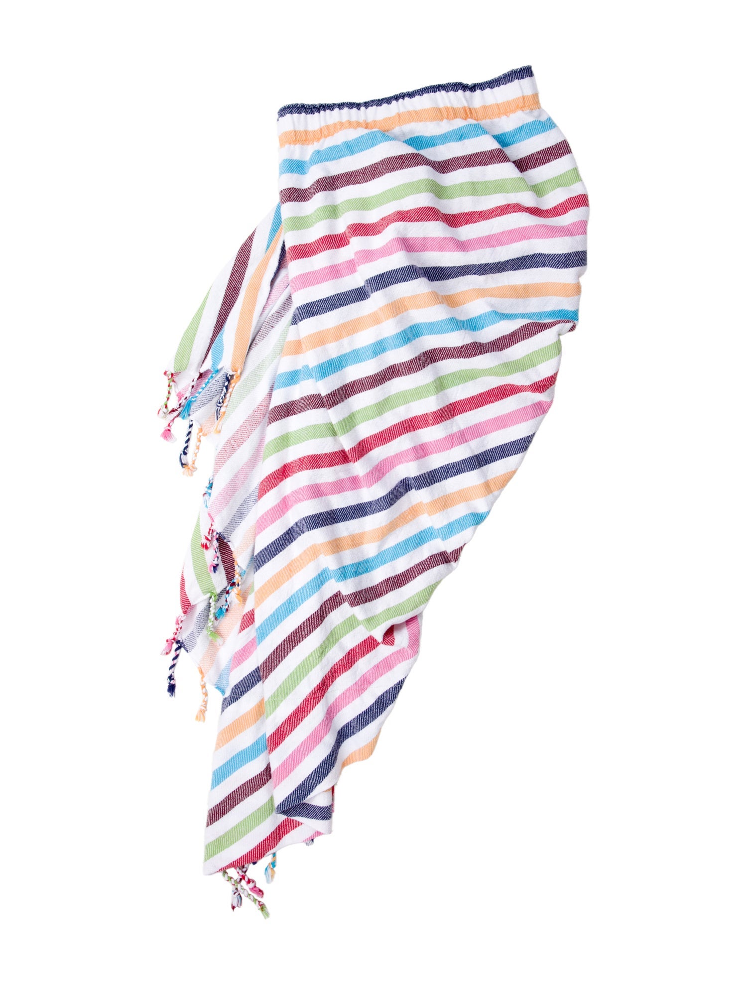 Just Bee Queen Striped Pleated Accents Cover-Up