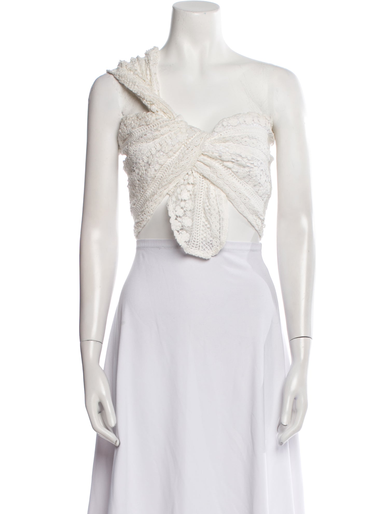 Just Bee Queen One-Shoulder Sleeveless Crop Top