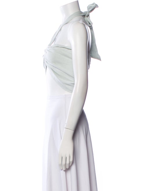 Just Bee Queen Linen Halterneck Crop Top