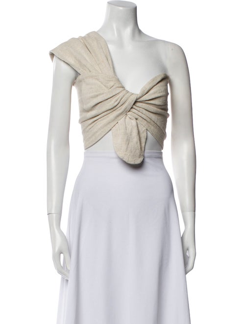 Just Bee Queen One-Shoulder Sleeveless Crop Top