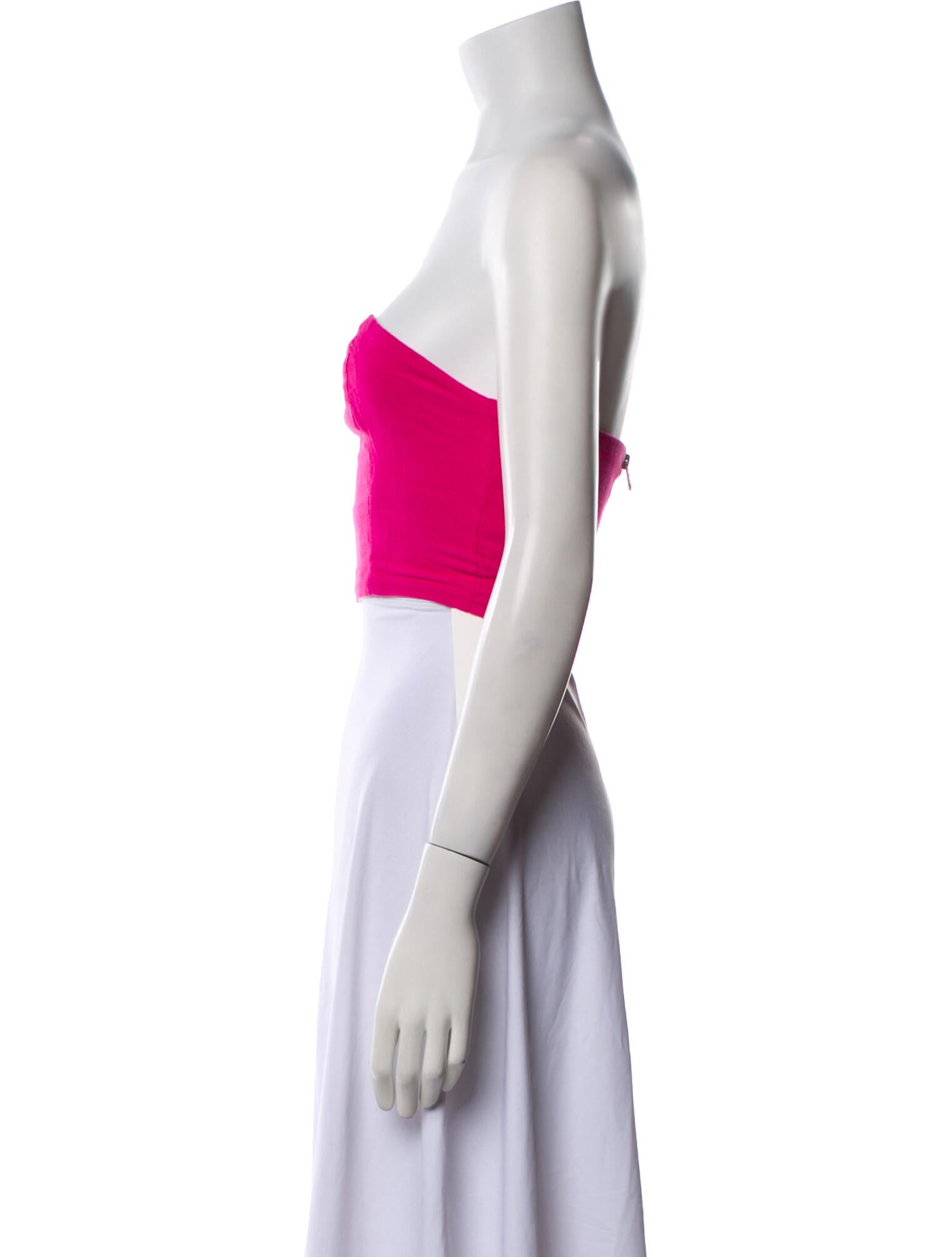 Just Bee Queen Linen Strapless Crop Top