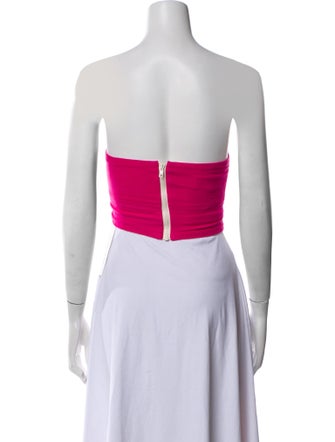 Just Bee Queen Linen Strapless Crop Top