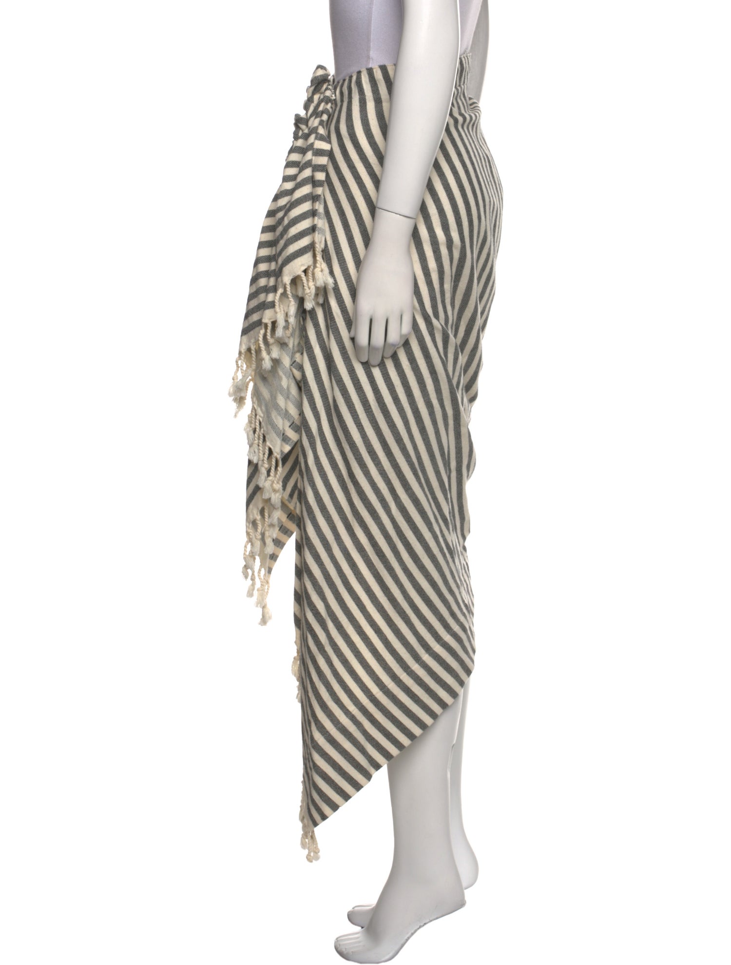 Just Bee Queen Striped Midi Length Skirt