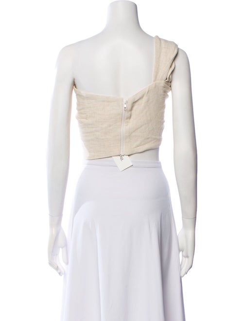 Just Bee Queen One-Shoulder Sleeveless Crop Top